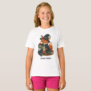 Personalised Name or Text with Fox Tea T-Shirt
