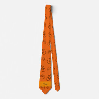 Personalised name orange bicycles tie
