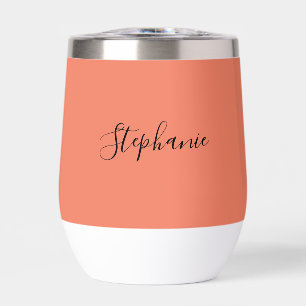 Personalised name Orange Script Monogram
