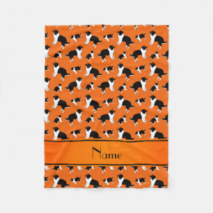 Personalised name orange Shetland Sheepdogs Fleece Blanket