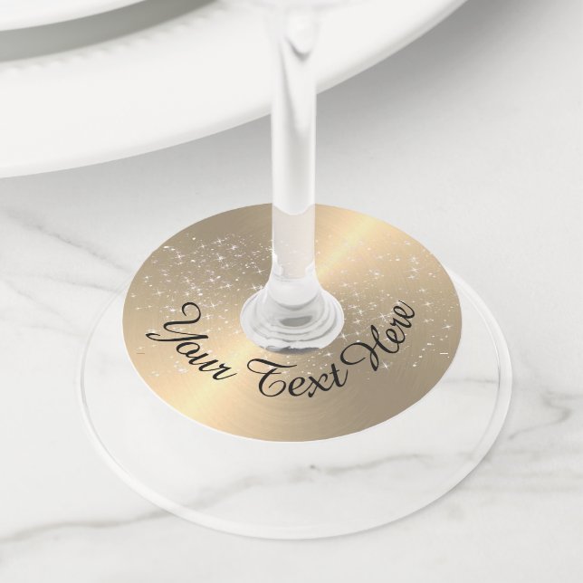 Personalised Name Paper Wine Glass Tags (Close Up)