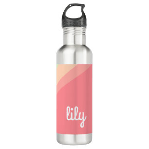 Personalised Name Pastel Rainbow Custom Gift 710 Ml Water Bottle