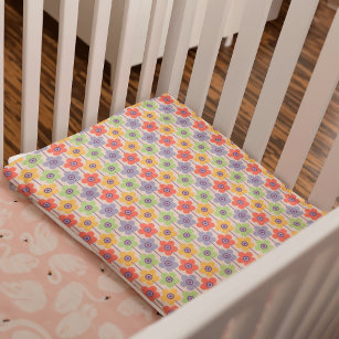 Personalised Name Pastel Rainbow Flower Pattern Baby Blanket