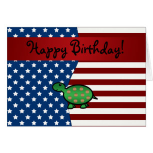 Personalised name Patriotic turtle