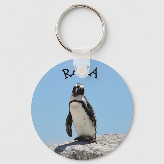 Personalised Name Penguin  Key Ring (Front)