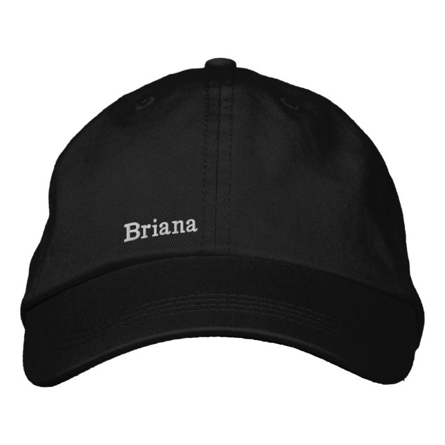 personalised name, personalised text embroidered hat (Front)