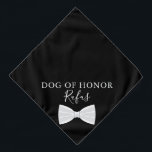 Personalised Name Pet Dog Bow Tie Wedding Bandana<br><div class="desc">A super cute wedding bandanna featuring a bow tie. Personalise with your dog's name and their honour role on your special day. Designed by Thisisnotme©</div>