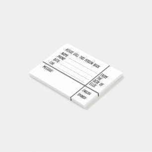 Personalised Name Phone Message Office Post-it Notes