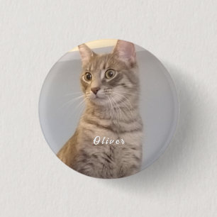 Personalised Name Photo  3 Cm Round Badge