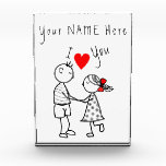 Personalised Name Photo Block Couple Love<br><div class="desc">I Love You - Custom Name / Text - Romantic Love Gift - Choose your favourite colours / Add Name Of Your LOVE !</div>