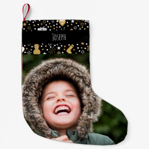 Personalised name photo Christmas Stocking