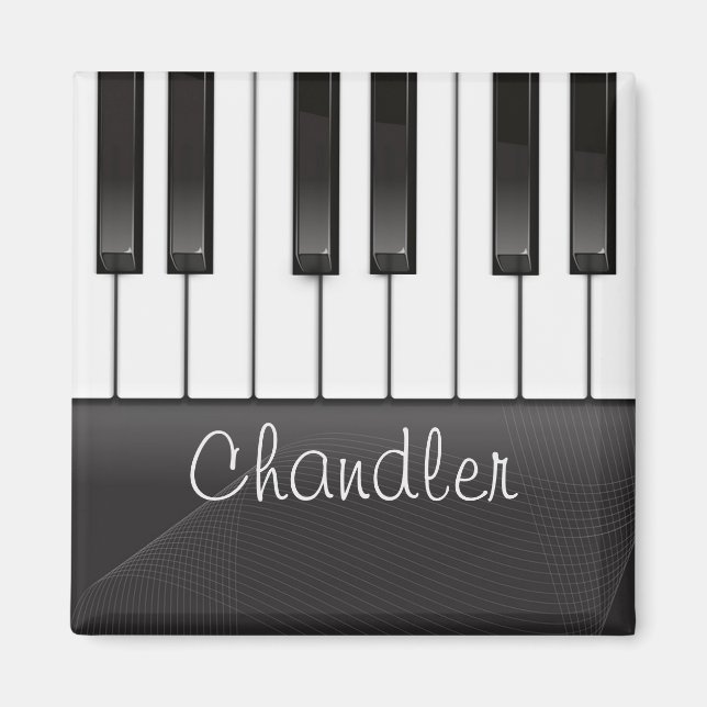 Personalised NAME Pianist Piano Keys Music Teacher Magnet (Front)
