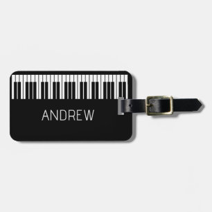  Personalised Name Piano Musician Gift Luggage Tag