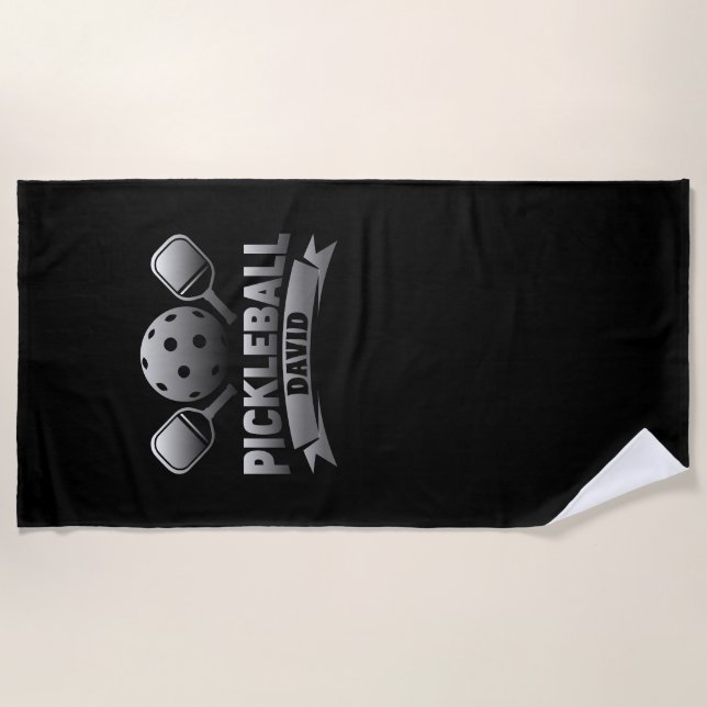 Personalised Name Pickleball Beach Towel (Front)