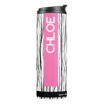 Personalised Name Pink & Black Modern 