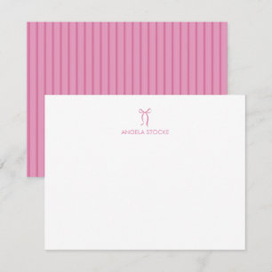 Personalised Name Pink Bow Card