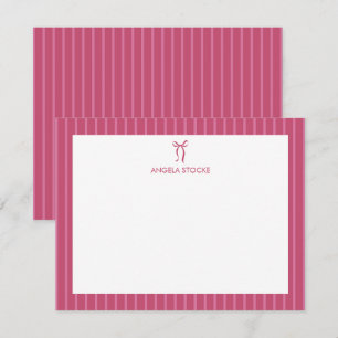 Personalised Name Pink Bow Card