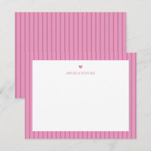Personalised Name Pink Heart Card