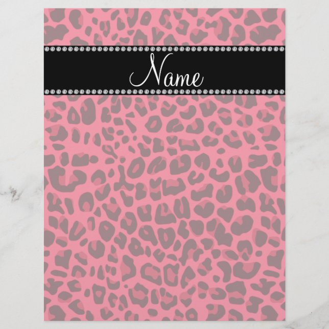 Personalised name pink leopard pattern (Front)
