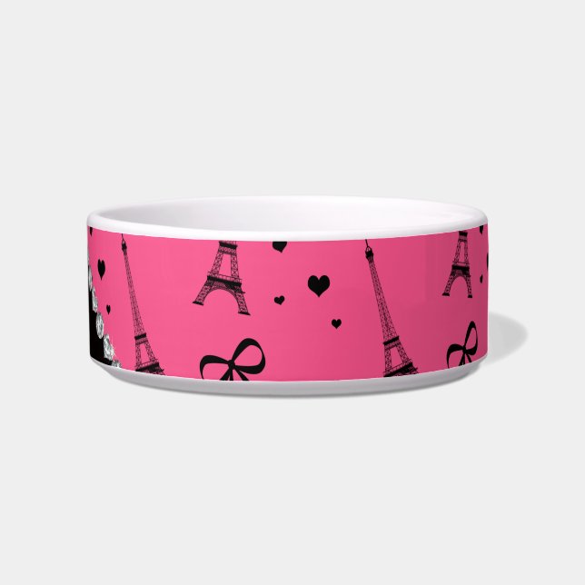 Personalised name pink paris eiffel tower bowl (Right)