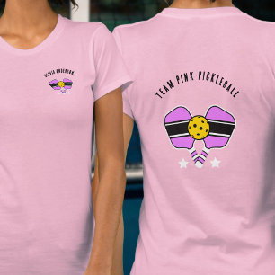Personalised Name Pink Pickleball T-Shirt
