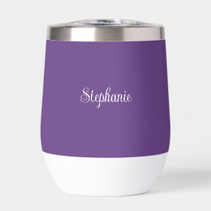 Personalised name Plum Purple Script Monogram