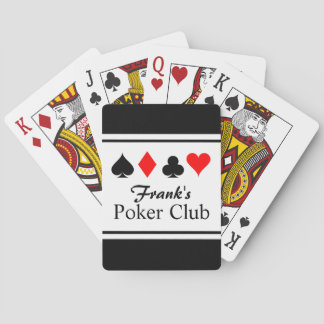 Personalised name poker playing cards