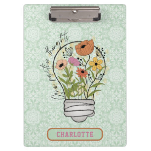 Personalised Name Positive Thoughts Inspirational Clipboard