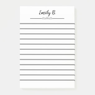 Personalised Name Post It Notes With Lines