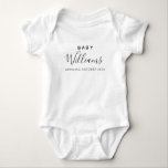 Personalised Name Pregnancy Announcement Baby Bodysuit<br><div class="desc">Modern minimalist personalised name pregnancy announcement baby clothes. Let your friends and family know you are expecting with this elegant minimal design.</div>