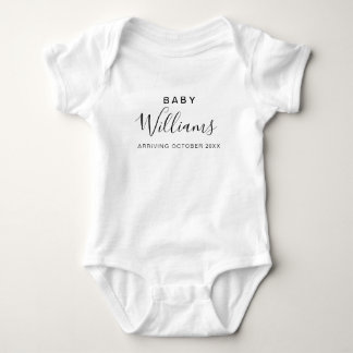Personalised Name Pregnancy Announcement Baby Bodysuit