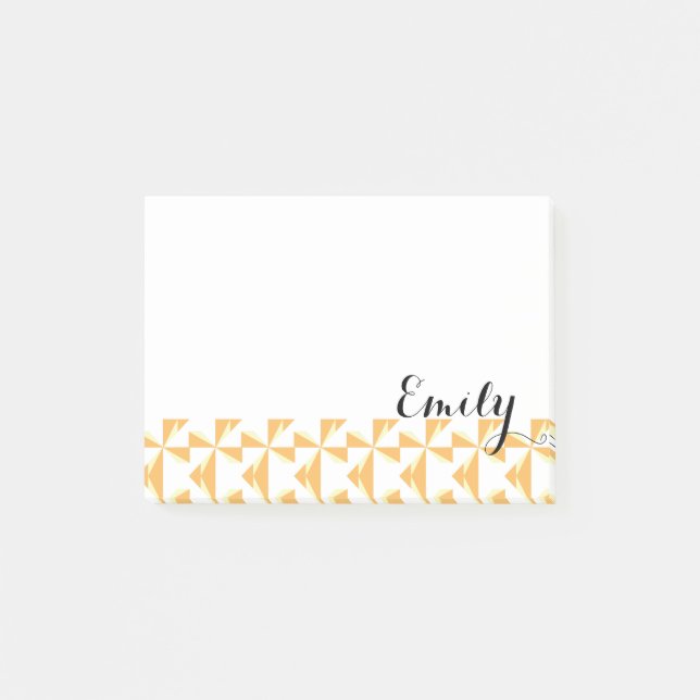 Personalised Name Pumpkin Pinwheels Post-it Notes (Front)