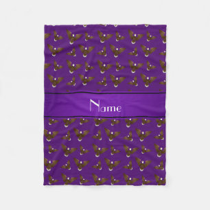 Personalised name purple eagles fleece blanket