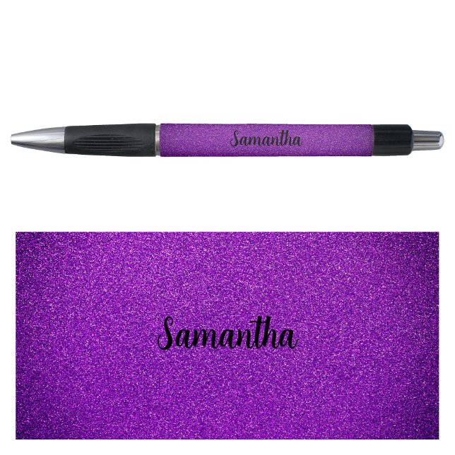 Personalised Name Purple Glitter (Personalized Name Purple Glitter Pen)