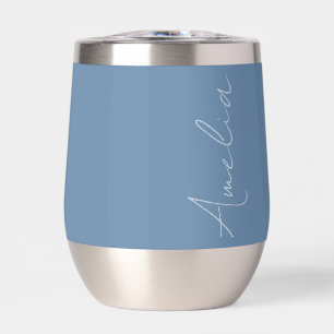 Personalised Name Purple Lilac Thermal Wine Tumble