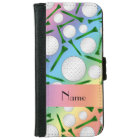 Personalised name rainbow golf balls tees