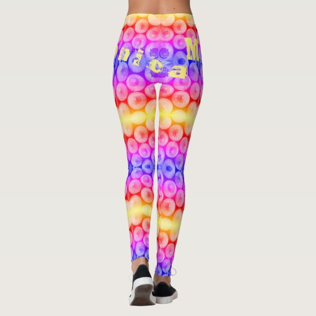 Personalised Name Rainbow Leggings (Back)