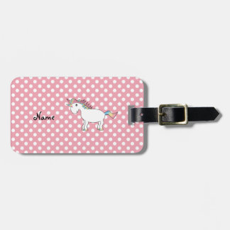 Personalised name Rainbow unicorn Luggage Tag