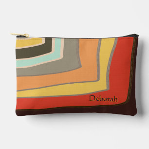 Personalised Name Random Colour Block Angles  Accessory Pouch