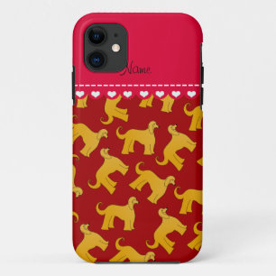 Personalised name red afghan hound dogs iPhone 11 case