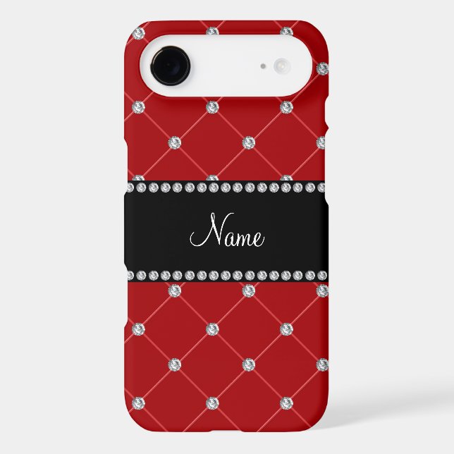 Personalised name Red diamonds Case-Mate iPhone Case (Back)