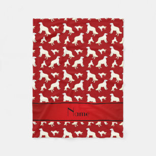 Personalised name red Kuvasz dogs Fleece Blanket