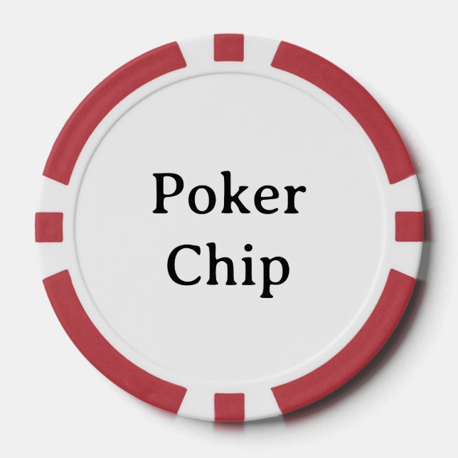 Personalised Name red Poker Chip (Front)