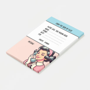 Personalised Name Retro Phone Message Office Post-it Notes