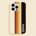 Personalised Name Retro Stripes  Case-Mate iPhone 14 Case<br><div class="desc">Create your own personalised name iPhone case with retro stripes pattern design.</div>