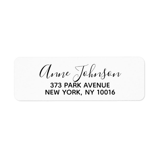 Personalised Name Return Address Labels (Front)