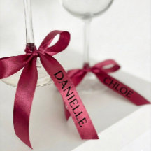 Personalised Name Ribbon Pink Custom Party Decor