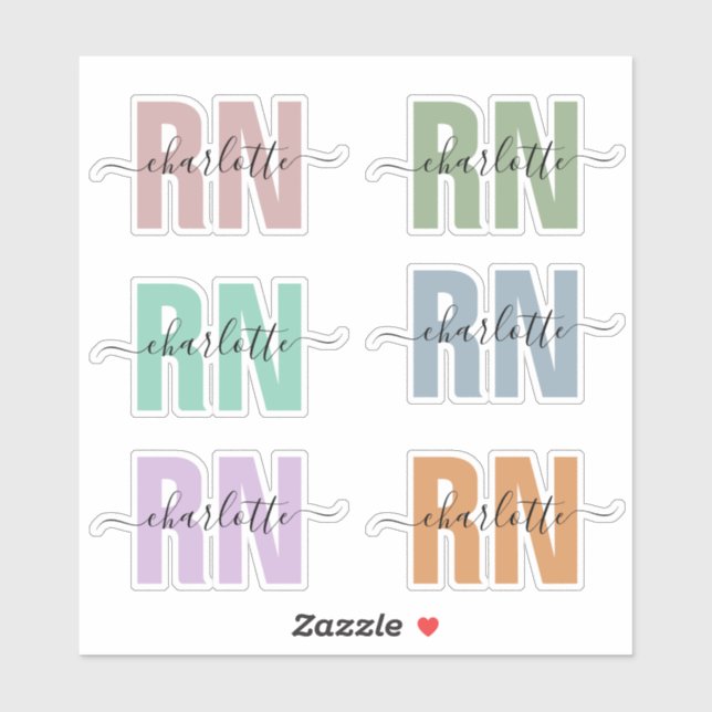 Personalised Name RN Registered Nurse Appreciation (Sheet)
