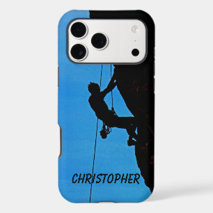 Personalised Name, Rock Climber, Blue Sky