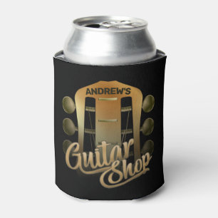 Personalised NAME Rock Music Guitar Shop Musician Can Cooler